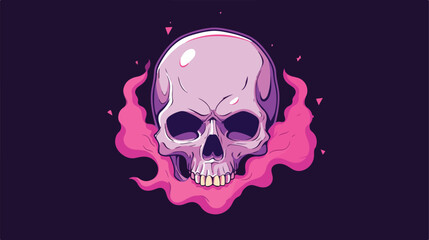 Design with skull illustration for t-shirt and othe