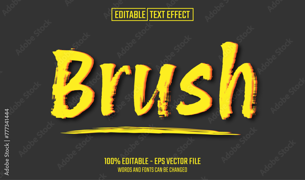 Poster brush editable text effect