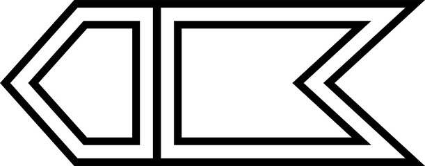 Linear Arrow icons. Modern graphic direction signs