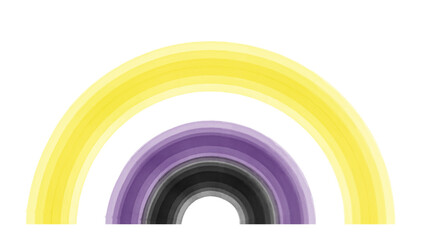 Abstract watercolor rainbow with LGBTQ Pride Flag Colors. Non-Binary Flag. Colorful LGBT pride month banner. Rainbow Stripes in LGBT Pride Wallpaper