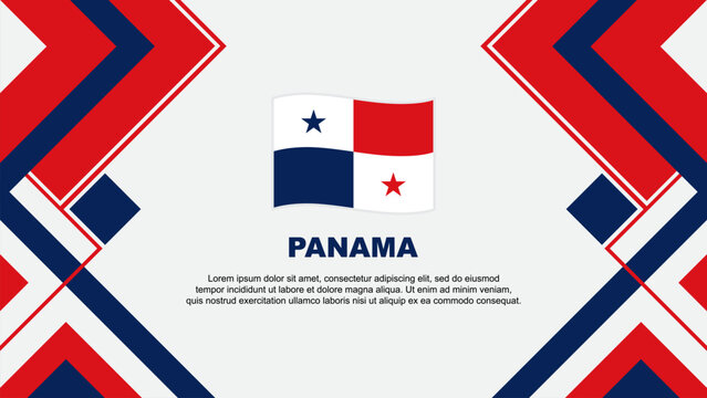 Panama Flag Abstract Background Design Template. Panama Independence Day Banner Wallpaper Vector Illustration. Panama Banner