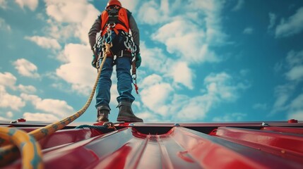 Workers on a scaffolding