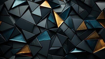chaotic polygonal shape. Futuristic background. - obrazy, fototapety, plakaty