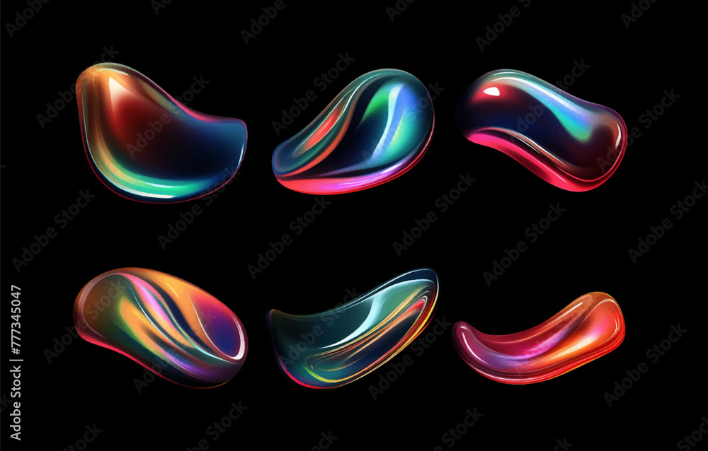 Poster set of abstract modern graphic elements. dynamical colored forms and line. gradient abstract banners