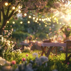 Schönes Foto einer Gartenparty