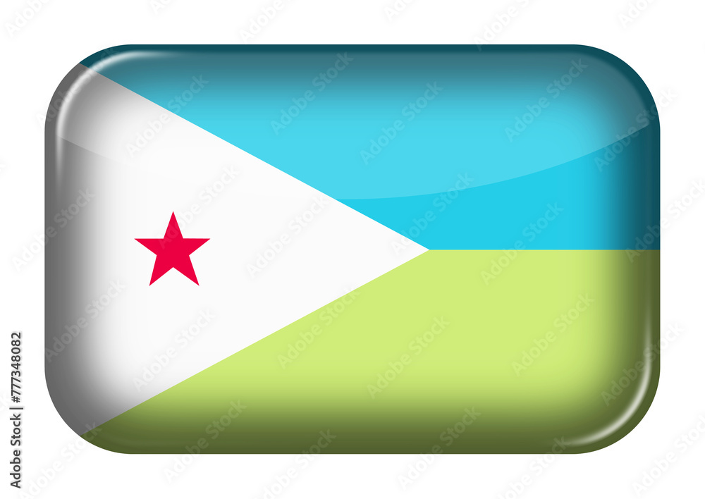 Poster djibouti web icon button with clipping path