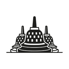 illustration of a borobudur temple for praying hindu