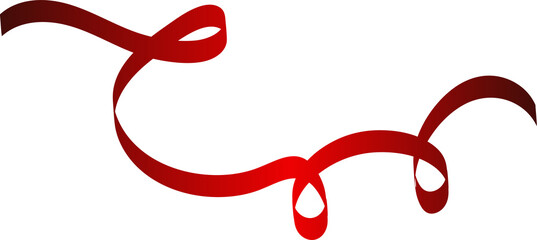 Set of red ribbons. Holiday decoration