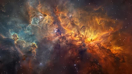 Fototapeten A breathtaking view of distant galaxies and nebulae, with vibrant colors and intricate details highlighting the wonders of the cosmos. © Haseeb