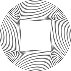 Circle line with warped. Modern design elements