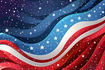 abstract american flag
