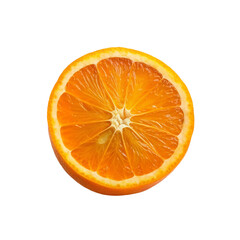 Orange slice isolated on transparent background.