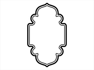 Ramadan Frame Line Art Background
