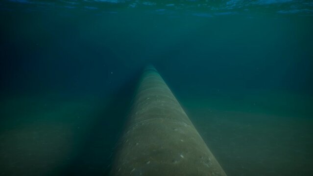 Underwater tubes gas pipeline
