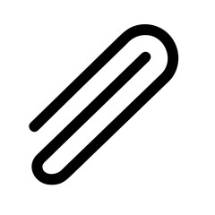 Paperclip icon sign symbol element vector graphic clipart illustration on a Transparent Background