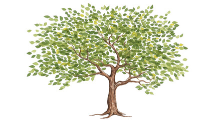 Mulberry Tree remove background tree, watercolor, isolated white background - obrazy, fototapety, plakaty