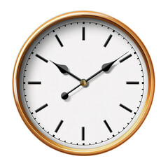 wall clock isolated on white