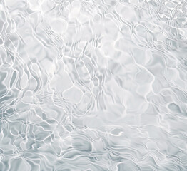 Water texture background. Surface of the swimming pool. Abstract wite color water wave, pure natural swirl pattern texture, banner background. Glitter of water in the sunlight.