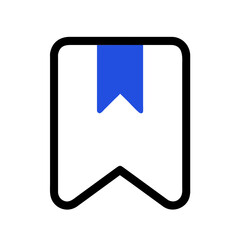 Bookmark icon vector silhouette drawing Save sign Add favorite label  symbol illustration on a Transparent Background