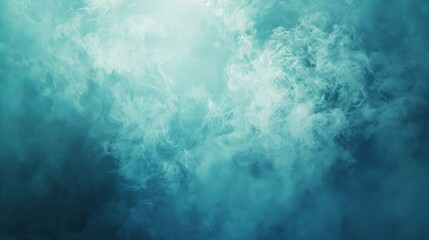 Blue ethereal smoke background, abstract concept for mysticism, spirituality, calmness