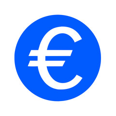 European currency Euro icon vector silhouette drawing Money, Coin symbol illustration on a Transparent Background