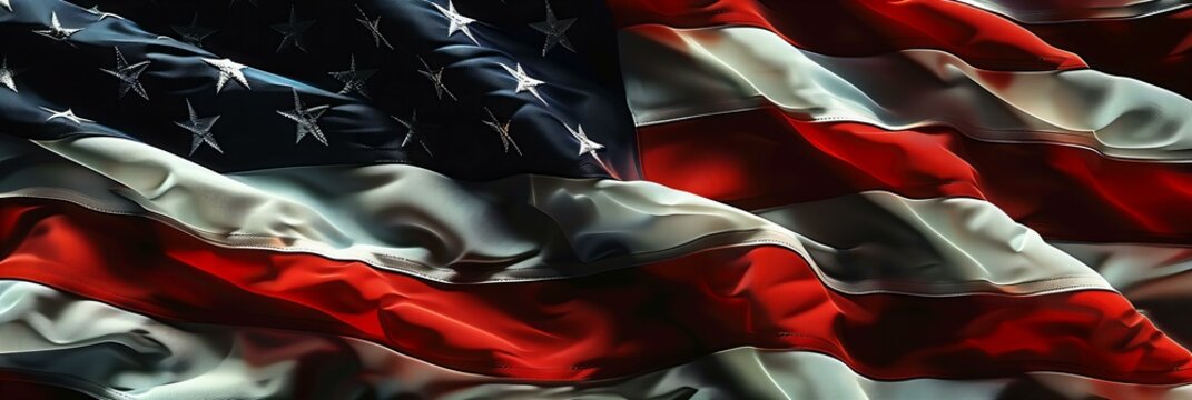 Teared down flag of USA for Memorial Day and 4 th of July celebration. 