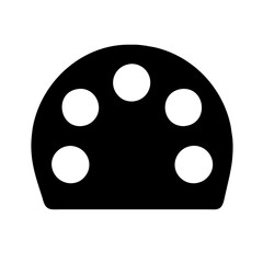 Color Palette icon vector silhouette drawing Art, creativity, Artist symbol illustration on a Transparent Background