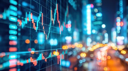 Obraz premium the abstract depiction of market indicators and investment trends, emphasizing the dynamic nature of financial markets