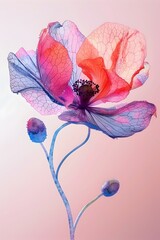 Vibrant Pointillist Floral Bloom Blossoming on Summer Solstice in Cinematic Photographic Style