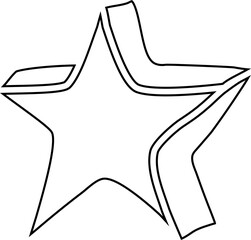 Stars doodle set. Hand drawn