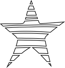 Stars doodle set. Hand drawn