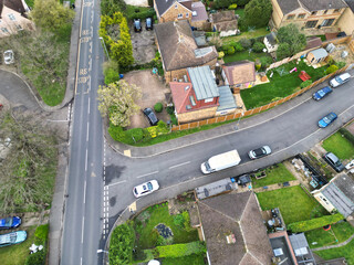 High Angle View of Harefield Town London, Uxbridge, England. United Kingdom During Sunset. April 3rd, 2024