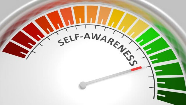 Emotional intelligence level on measure scale. Instrument scale with arrow. Colorful infographic element.