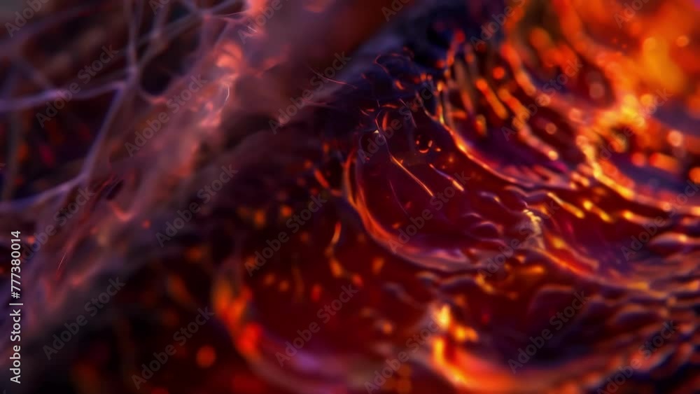 Poster a timelapse microscopy image showing the beating of a of cardiac cells. the rhythmic contractions ca