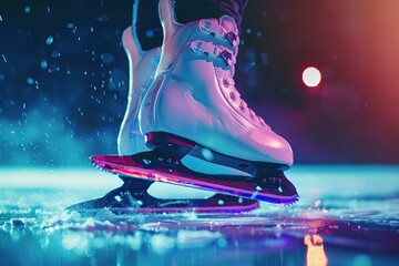 ice skates - obrazy, fototapety, plakaty