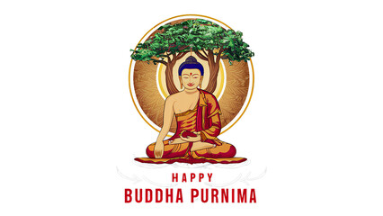 Buddha Purnima, Vesak Day, illustration, isolated on transparent background