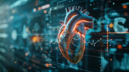 A visualization of the role of technology in diagnosing human of heart disease