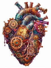 Colorful Steampunk Heart