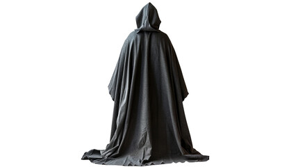 The invisibility cloak works, rendering its wearer unseen isolated on white background - obrazy, fototapety, plakaty