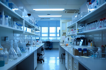 Medical research laboratory. Scientific discovery concept - obrazy, fototapety, plakaty