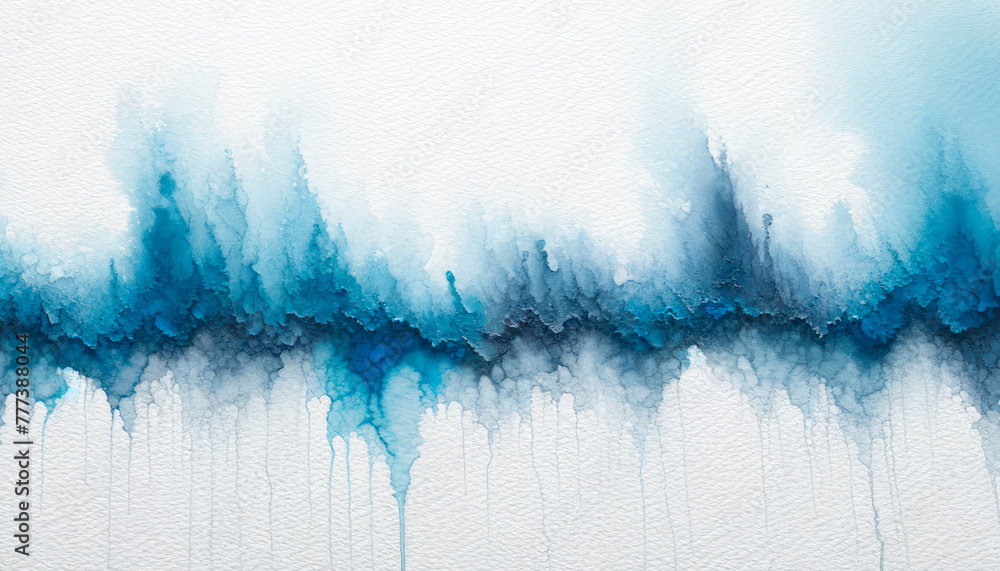 Poster abstract watercolor gradient wash in blue and white. textured background concept. generative ai