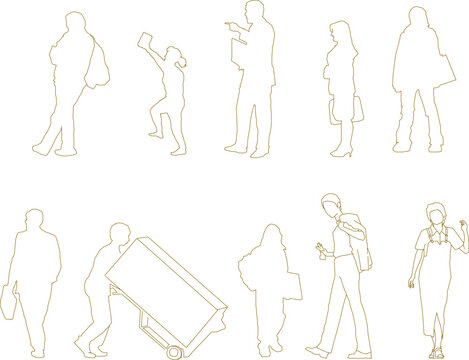 vector design sketch illustration, silhouette image of a person doing an activity for completeness of the image 