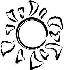 Sun drawing, sunrise, sunset, sun rays