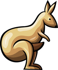 Cute kangaroo animal funny cartoon clipart illustration