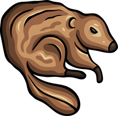 Cute beaver animal funny cartoon clipart illustration