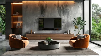 Modern Living Room, Generative AI