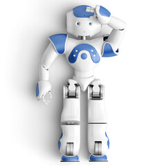 Robot, autonomous programmable humanoid robot. isolated on white background ,robot, scout line icon