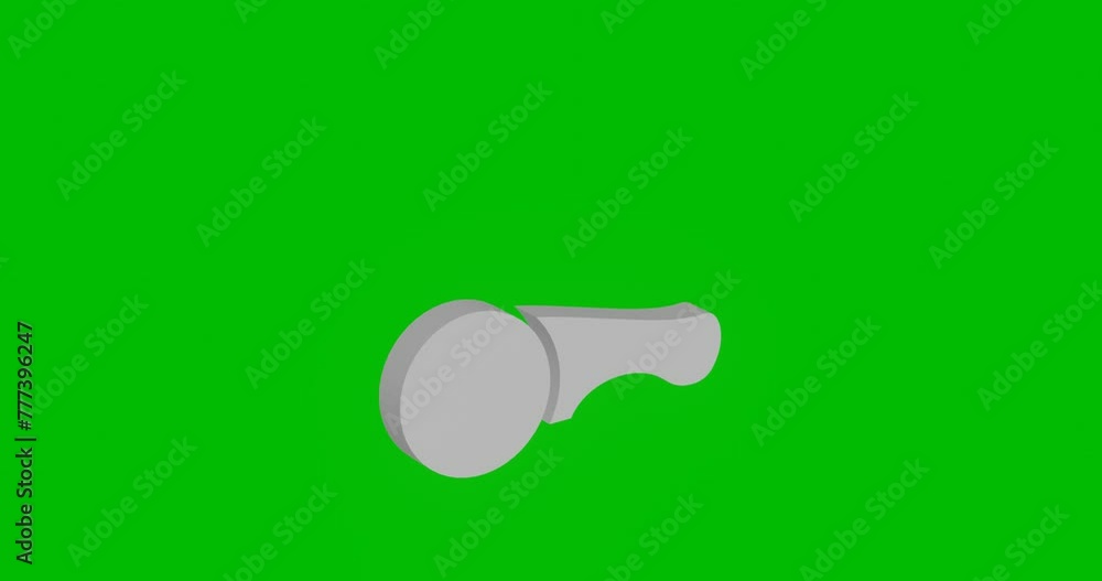 Poster animation of rotation of a white angle grinder symbol with shadow. simple and complex rotation. seam
