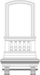Adobe Illustrator Artwork illustration sketch design vector image ornament accessories balcony window traditional classic vintage roman greek