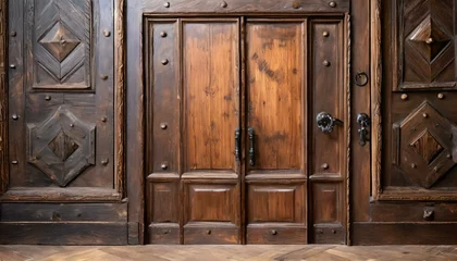 Schapenvacht deken met foto Oude deur old wooden door